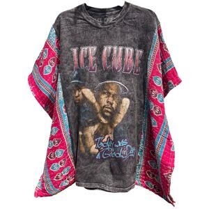 Ice Cube Kantha poncho One-Size fits S-3X